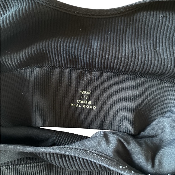 Aerie Black Ribbed Sports Bra - Picture 5 of 5